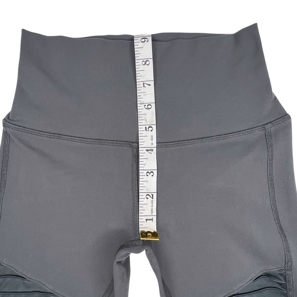 alo High Waist Moto Legging Gray Mixed Media Panel XS 2 4 - Picture 12 of 14